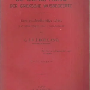 Actieprijs De oorsprong der Grieksche wijsbegeerte  G.J.P.J. Bolland