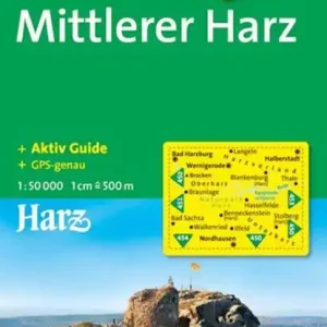 Mittlerer Harz 1 : 50 000 Hoge Kwaliteit