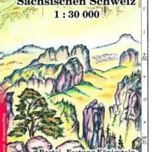 Große Karte der Sächsischen Schweiz 1:30000 Uitverkoop
