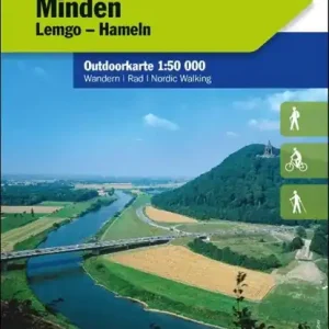 Porta Westfalica - Minden Lemgo, Hameln Nr. 58 Outdoorkarte Deutschland 1:50 000 Premium