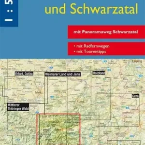 Alleen Vandaag Wanderkarte Saalfeld, Rudolstadt und Schwarzatal
