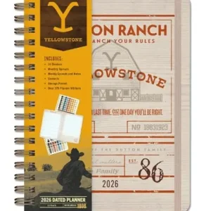 2026 Yellowstone: The Dutton Ranch 13-Month Weekly Planner Flitsaanbieding