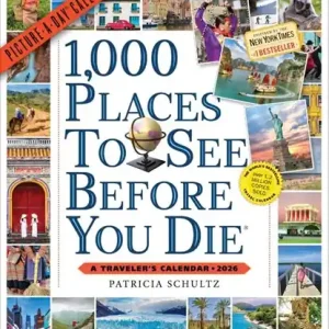 1,000 Places to See Before You Die Picture-A-Day® Wall Calendar 2026 Alleen Vandaag